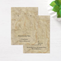 Juvelry Visning Card, Åldras Brown Struktur