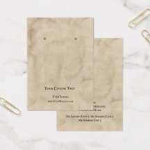 Juvelry Visning Card, Åldras Brown Struktur