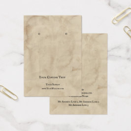 Juvelry Visning Card, Åldras Brown Struktur Visitkort