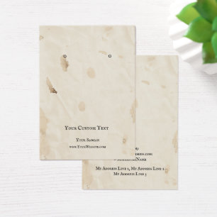Juvelry Visning Card, Åldras Light Brown Visitkort