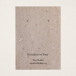 Juvelry Visning Card, Återvinna Brown Papper Visitkort