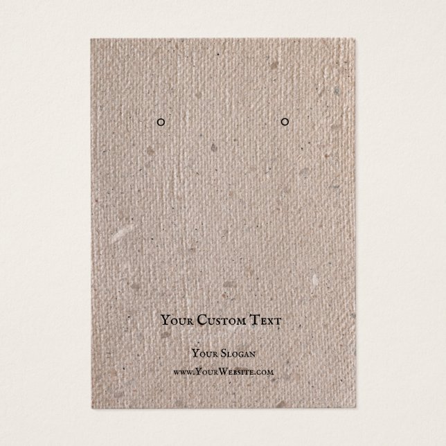Juvelry Visning Card, Återvinna Brown Papper Visitkort (Framsidan)