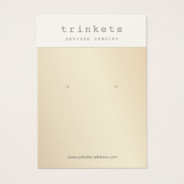 Juvelry Visning Card för guld Visitkort
