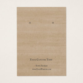 Juvelry Visning Card, Rustic Brown Wood Visitkort