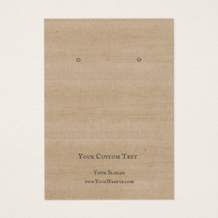Juvelry Visning Card, Rustic Brown Wood Visitkort