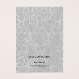 Juvelry Visning Card, Rustic Grått Damask Visitkort