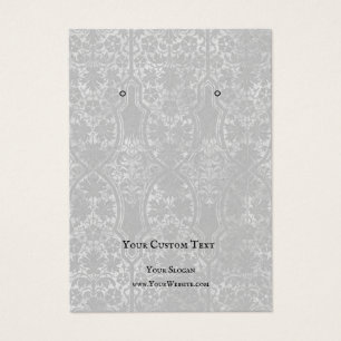 Juvelry Visning Card, Rustic Grått Damask Visitkort