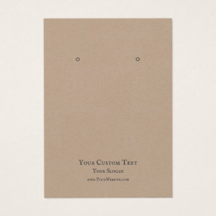 Juvelry Visning Card, Rustic Kraft Visitkort
