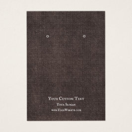 Juvelry Visning Card, Rustic Mörk Kraft Visitkort