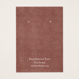 Juvelry Visning Card, Rustic Red Kraft Visitkort