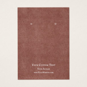 Juvelry Visning Card, Rustic Red Kraft Visitkort