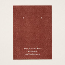 Juvelry Visning Card, Rustic Red Kraft Visitkort