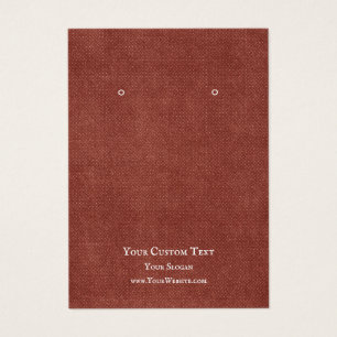Juvelry Visning Card, Rustic Red Kraft Visitkort