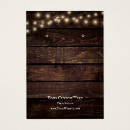 Juvelry Visning Card, Rustic String ljus Visitkort