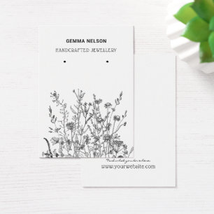 Juvelry Visning Card ・ Wildblommor Visitkort