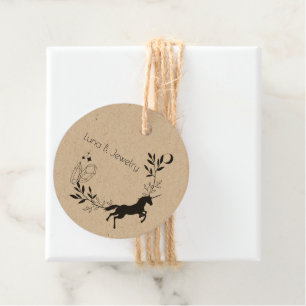 Juvelsförpackning för Unicorn, Måne & Crystals Dae Gåvor Etiketter