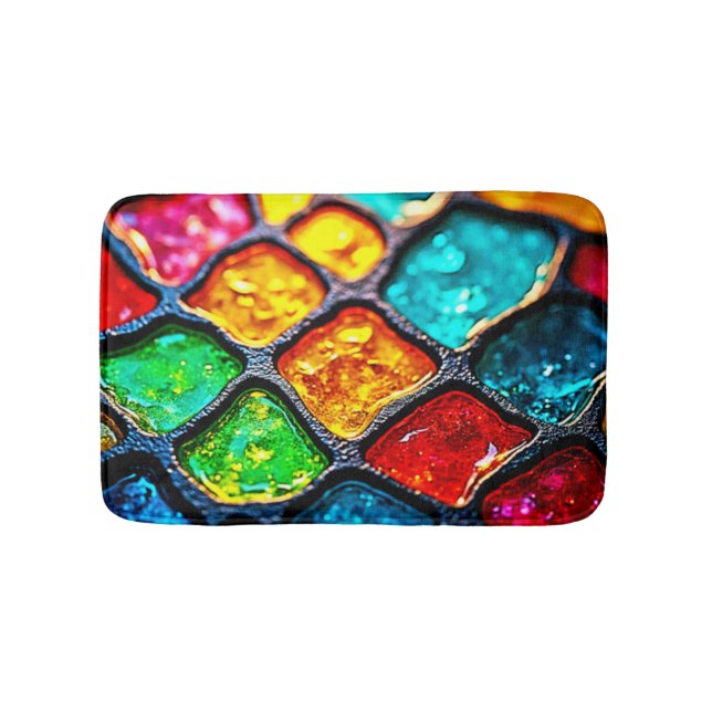 Juvelton Glasart Glöd Design Badrumsmatta (Framsidan)