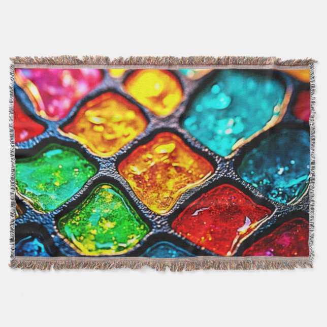 Juvelton Glasart Glöd Design Filt (Framsidan)