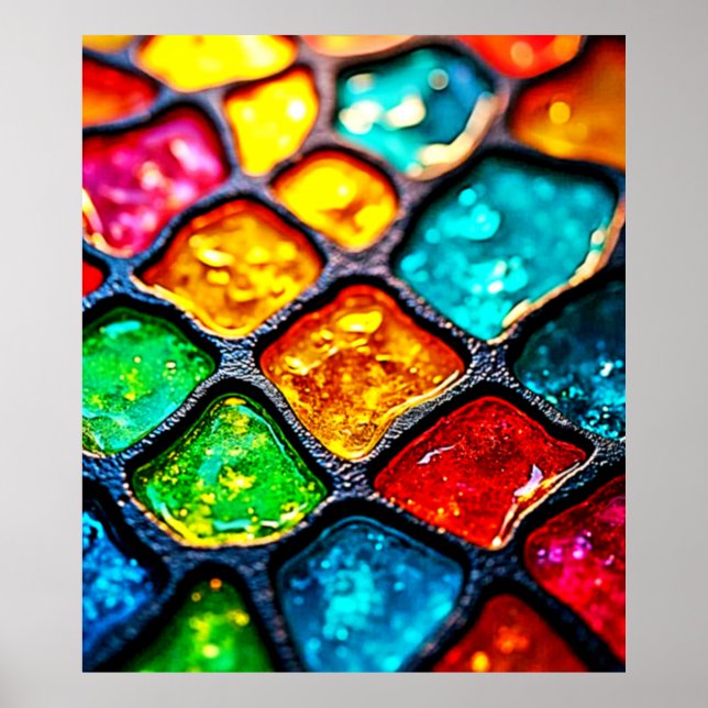 Juvelton Glasart Glöd Design Poster (Framsidan)