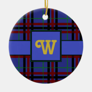 Juveltonad Plaid-Ornament Julgransprydnad Keramik