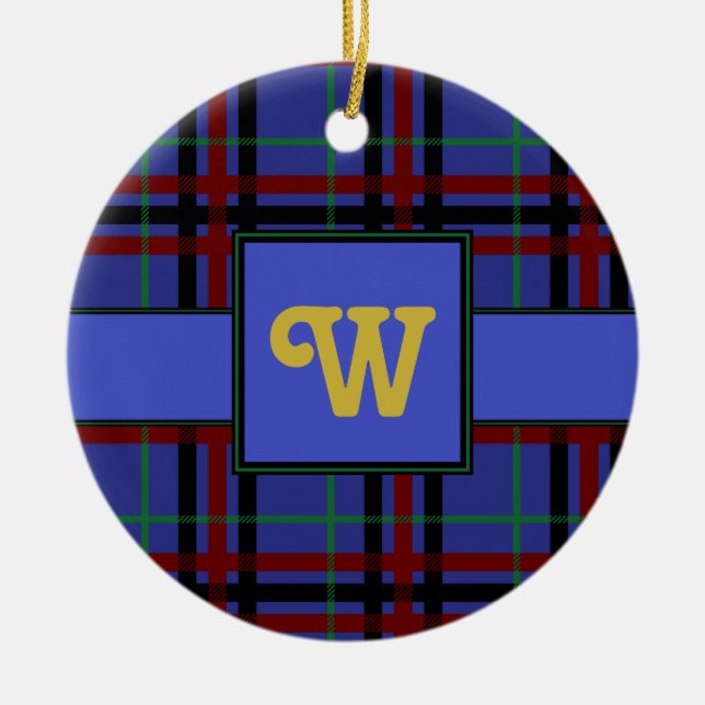 Juveltonad Plaid-Ornament Julgransprydnad Keramik (Framsidan)