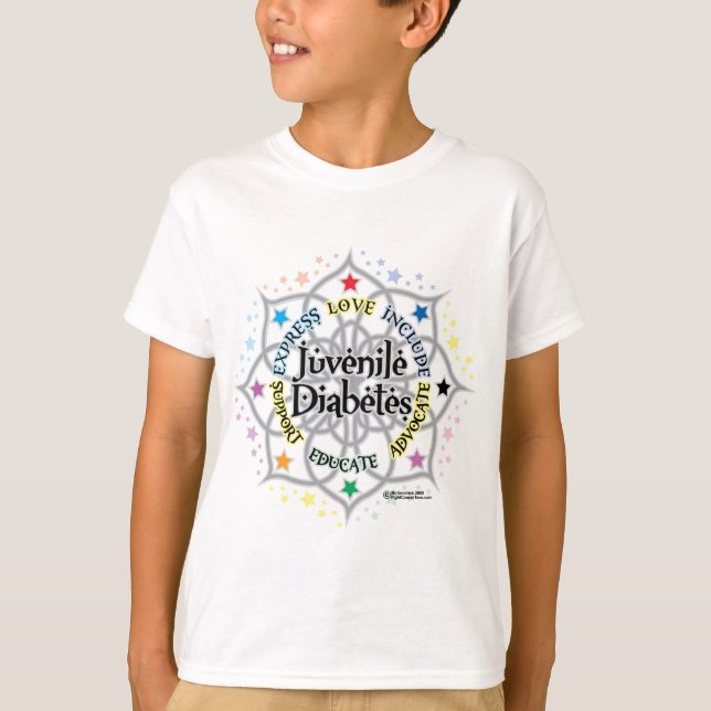 Juvenile Diabetes Lotus T Shirt (Framsida)