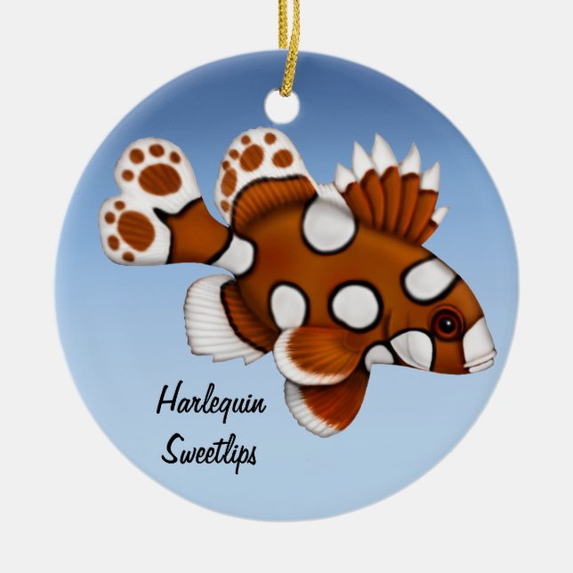 Juvenile Harlequin Sweetlips Reef Fish Ornament (Framsidan)