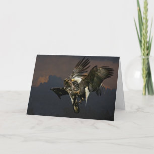 Juvenile och Vuxen Örn Card Kort