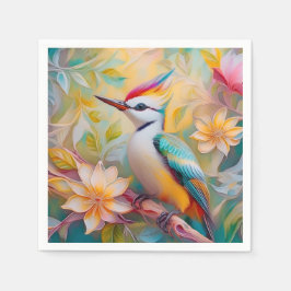 Juvenile Rainbow Woodpecker Fantasy Bird Pappersservett