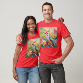 Juvenile Rainbow Woodpecker Fantasy Bird T Shirt