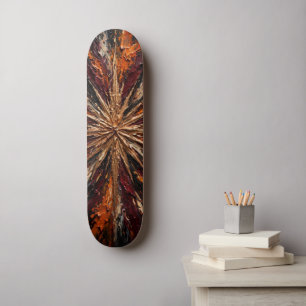 Juwel Explosion - Levande smaragd Violett Rosa Gul Mini Skateboard Bräda 18,5 Cm