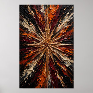 Juwel Explosion - Vibrant Smaragd Violett Rosa Gul Poster