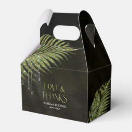 Juwel Palmblad Bröllop Grön V2 ID830 Presentaskar