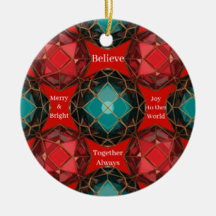 Juwelen-Kalejdoskop Jul Julgransprydnad Keramik