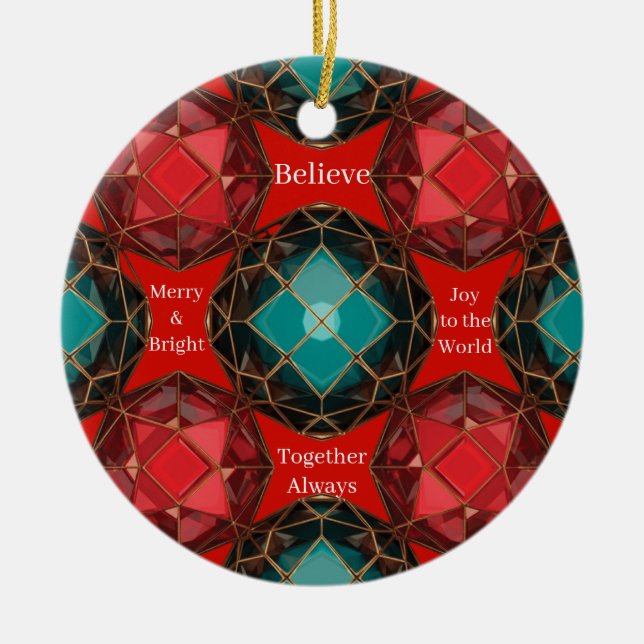 Juwelen-Kalejdoskop Jul Julgransprydnad Keramik (Framsidan)