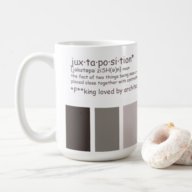 Juxtaposition-definition Kaffemugg (Med munk)