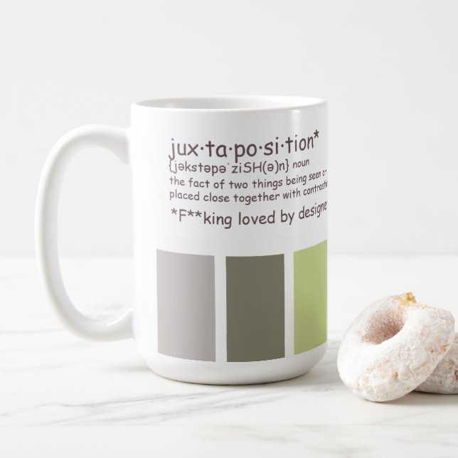 Juxtaposition-definition Kaffemugg (Med munk)