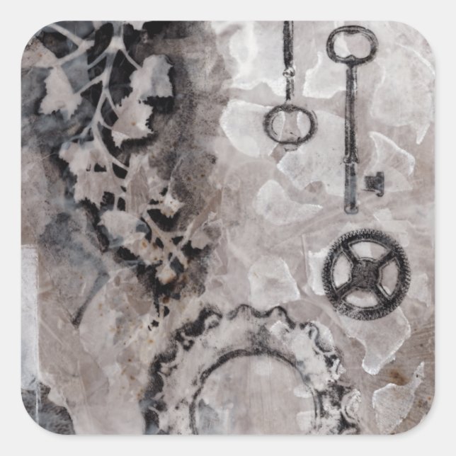 Juxtaposition II Fyrkantigt Klistermärke (Framsida)