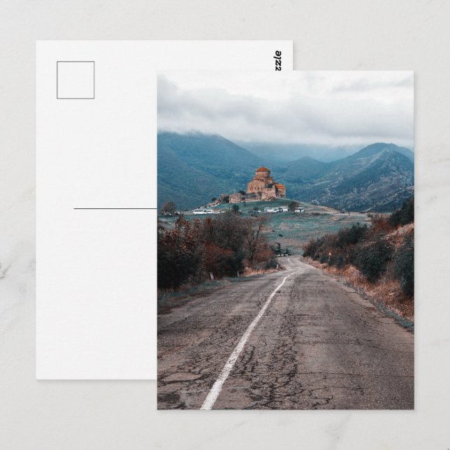 Jvari kloster Georgia Vykort (Fram/baksida)