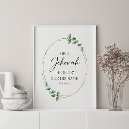 JW 2025 års text med eukalyptus Poster