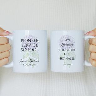 JW 2025 Pioneer Service School med årstext Kaffemugg