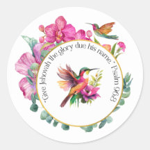 JW 2025 Year Text Stickers - Hummingbird
