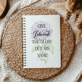 JW 2025 Yeat Text Notebook med Hydrangea Anteckningsbok