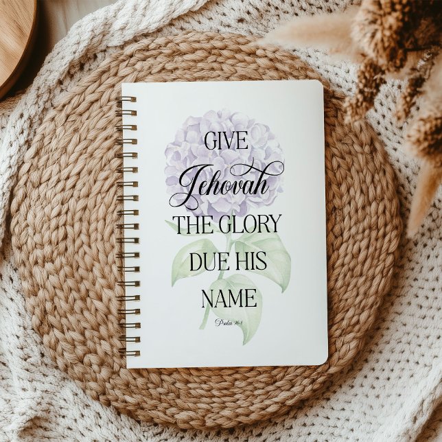 JW 2025 Yeat Text Notebook med Hydrangea Anteckningsbok (Skapare uppladdad)