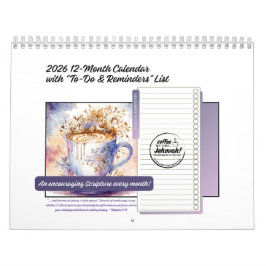 JW 2026 12-månaders kaffekalender i akvarell Kalender