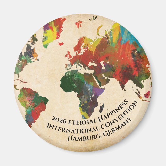 JW 2026 Evig Lycka Internationell Kongress Magnet (Framsidan)