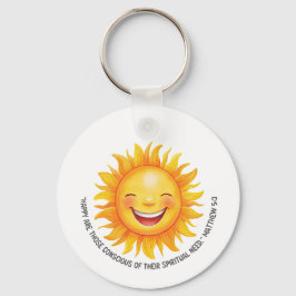 JW 2026 Year Text Matthew 5:3 Sunshine Keychain Nyckelring