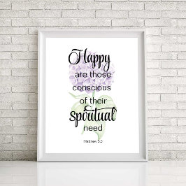 JW 2 025 års text med Hydrangea-utskrift Poster