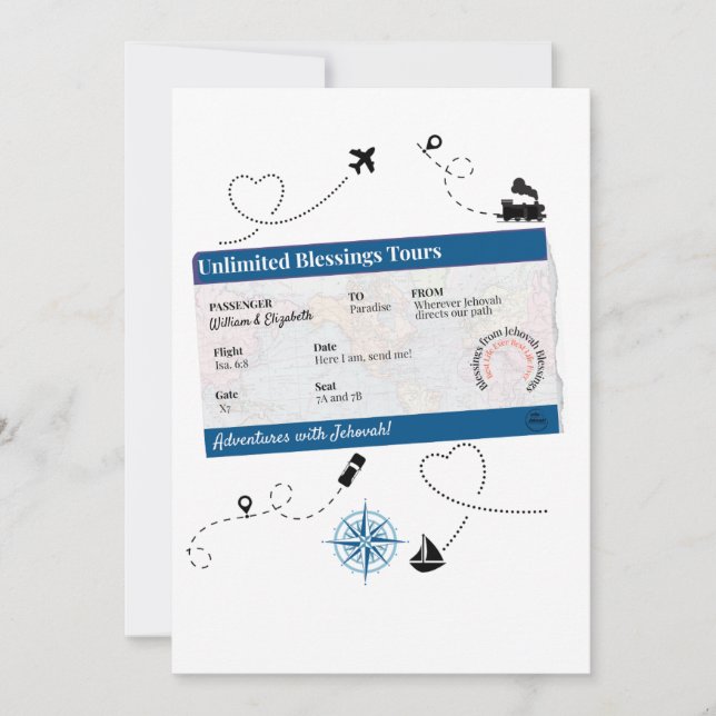 JW Circuit Overseer and Wife - tackkort Inbjudningar (Framsida)