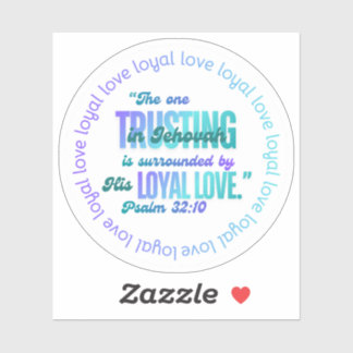 JW "Den som litar på Jehova" Ps. 32:10 Klistermärken